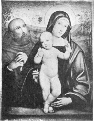 SCHOOL OF FRANCIA. MADONNA AND CHILD.      LOUVRE.